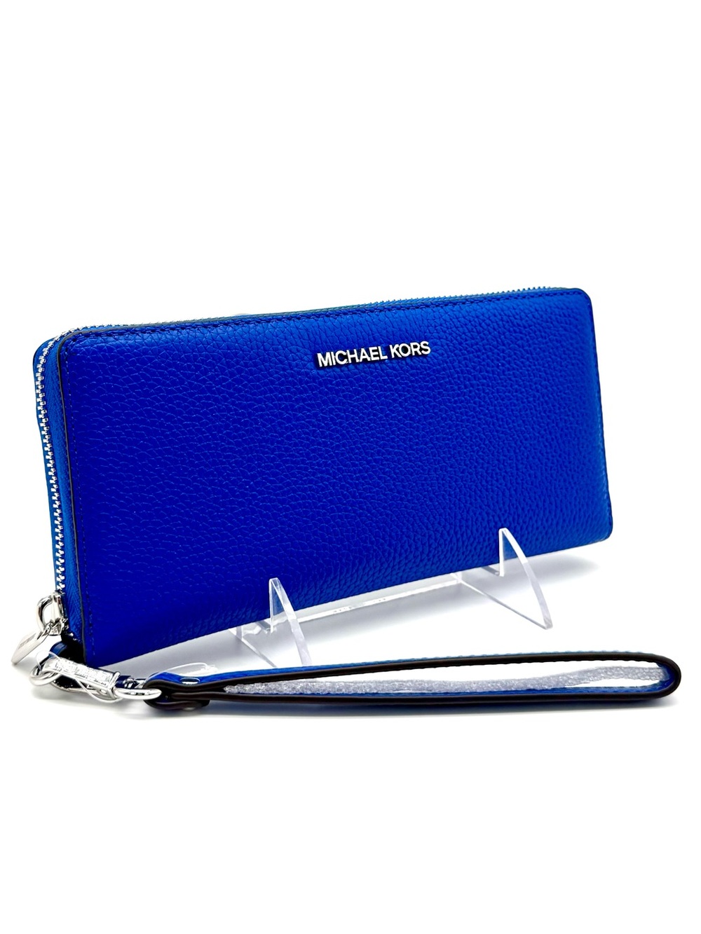 Michael Kors Jet Set Travel Large Leather Continental Wallet Galaxy Blue